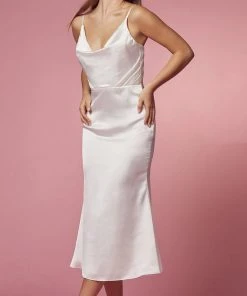 Nox Anabel Bridal R1027W - Cowl Neck Bridal Dress