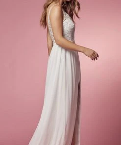 Nox Anabel Bridal Y299W - Embellished Long Bridal Gown