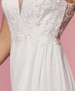 Nox Anabel Bridal Y299W - Embellished Long Bridal Gown