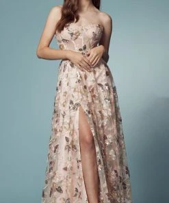 Nox Anabel E1001 - Sequin Bustier Prom Gown