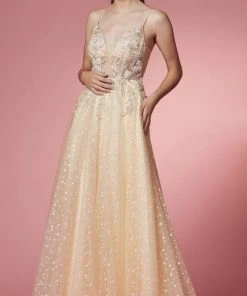 Nox Anabel E1002 - Sheer Embroidered Evening Gown 9 Nox Anabel E1002 - Sheer Embroidered Evening Gown