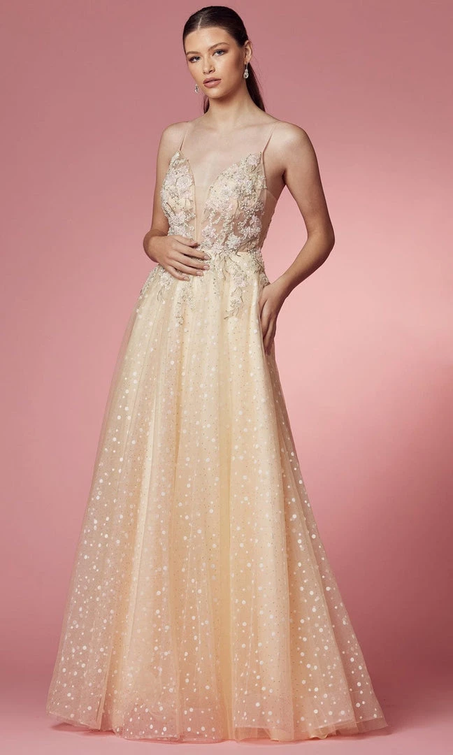 Nox Anabel E1002 - Sheer Embroidered Evening Gown 5 Nox Anabel E1002 - Sheer Embroidered Evening Gown