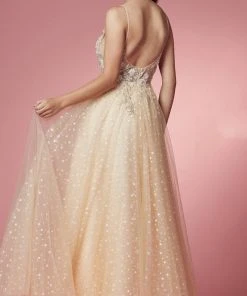 Nox Anabel E1002 - Sheer Embroidered Evening Gown 8 Nox Anabel E1002 - Sheer Embroidered Evening Gown