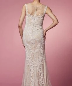 Nox Anabel E1006 - Beaded Applique Evening Dress 15 Nox Anabel E1006 - Beaded Applique Evening Dress