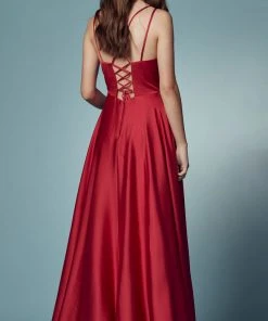 Nox Anabel E1020 - Lace Up Style Prom Dress 50 Nox Anabel E1020 - Lace Up Style Prom Dress