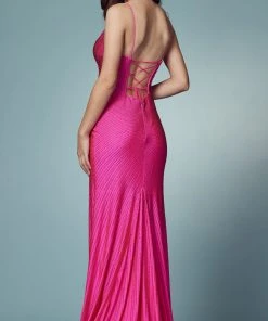 Nox Anabel E1038 - Beaded V-Neck Prom Dress 25 Nox Anabel E1038 - Beaded V-Neck Prom Dress