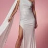 Nox Anabel E1039W - Beaded Asymmetric Bridal Dress