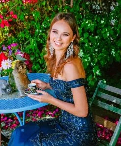 Nox Anabel - H294 Beaded Off Shoulder Mermaid Gown