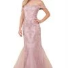 Nox Anabel - H294 Beaded Off Shoulder Mermaid Gown