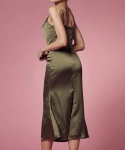 Nox Anabel R1027 - Tea Length Cowl Cocktail Dress