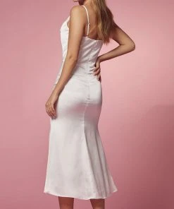 Nox Anabel R1027 - Tea Length Cowl Cocktail Dress