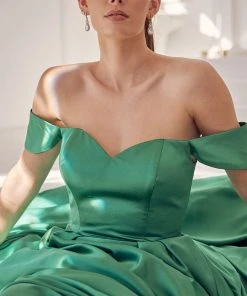 Nox Anabel R1032 - Off Shoulder A-Line Prom Dress