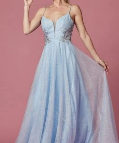 Nox Anabel T1033 - Floral Embroidered Prom Dress