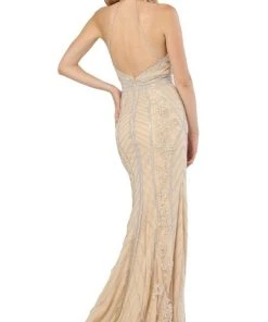 Nox Anabel - T260 Embellished High Halter Trumpet Dress 7 Nox Anabel - T260 Embellished High Halter Trumpet Dress