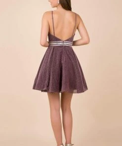 Nox Anabel - Y678 Plunging V-neck A-line Dress - 1 Pc Green In Size L Available