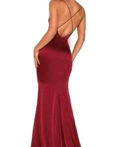 Portia And Scarlett - Dana Gown Cowl Neck Satin Gown