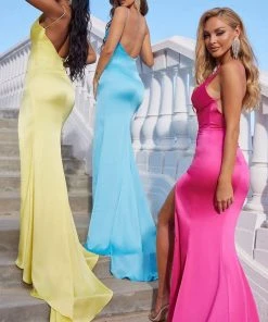 Portia And Scarlett - Hugo Gown Ruched Slit Gown 15 Portia And Scarlett - Hugo Gown Ruched Slit Gown