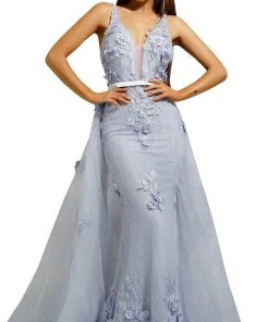 Portia And Scarlett - PS1965S Sleeveless Floral Prom Gown