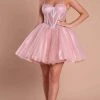 Portia And Scarlett - PS21133 Bustier Corset Fit And Flare Short Dress
