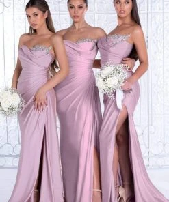 Portia And Scarlett - PS21218 Sweetheart Neck Drape Fitted Gown