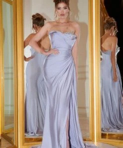 Portia And Scarlett - PS21218 Sweetheart Neck Drape Fitted Gown