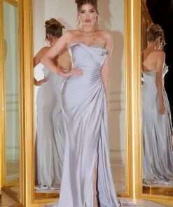 Portia And Scarlett - PS21218 Sweetheart Neck Drape Fitted Gown