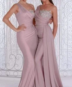 Portia And Scarlett - PS21219 Embellished One Shoulder Trumpet Dress 26 Portia And Scarlett - PS21219 Embellished One Shoulder Trumpet Dress