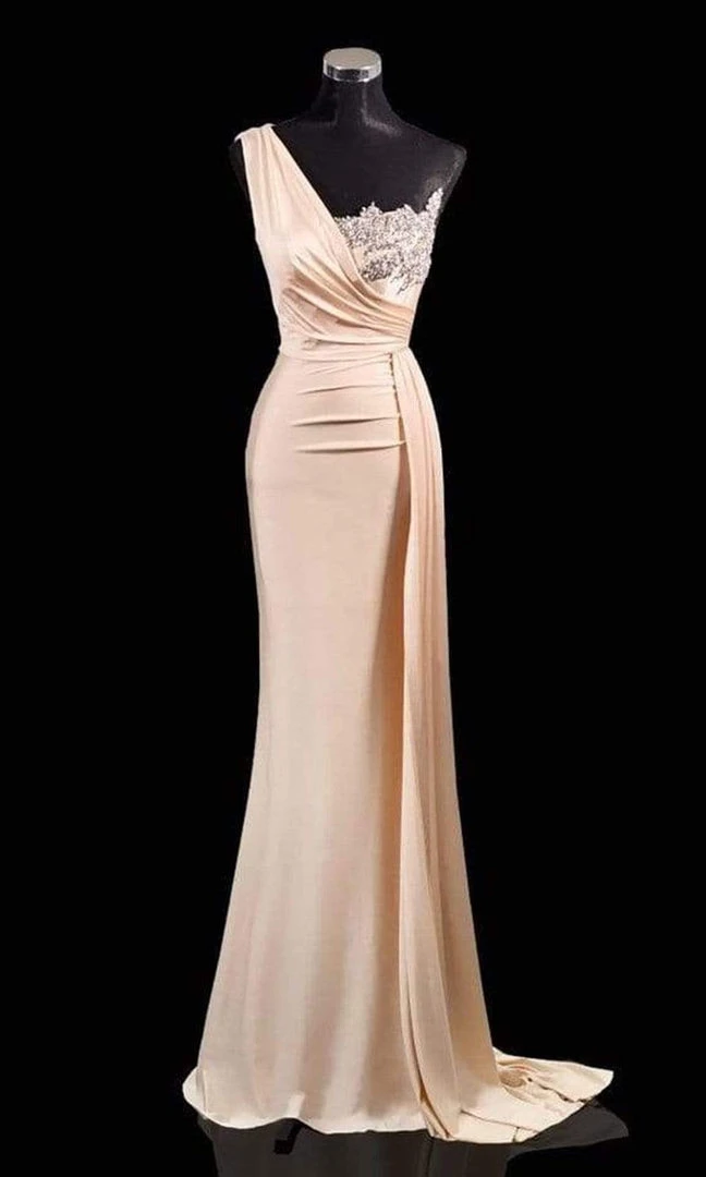 Portia And Scarlett - PS21219 Embellished One Shoulder Trumpet Dress 6 Portia And Scarlett - PS21219 Embellished One Shoulder Trumpet Dress