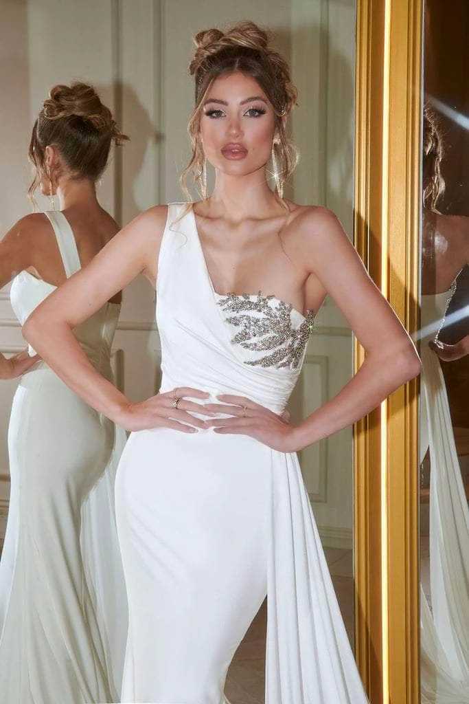 Portia And Scarlett - PS21219 Embellished One Shoulder Trumpet Dress 18 Portia And Scarlett - PS21219 Embellished One Shoulder Trumpet Dress