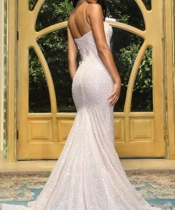 Portia And Scarlett - Ps22036 Corset Style Sequin Gown