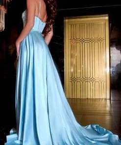 Portia And Scarlett PS22548 - Bustier Satin A-Line Prom Dress