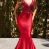 Portia And Scarlett - Ps22641 Glittered Bod V Neck Mermaid Gown