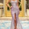 Portia And Scarlett - Ps22962 Thin Strapped Glittery Midslit Gown