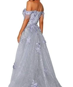 Portia And Scarlett - PS6001S Glitter Overskirt Mermaid Evening Gown