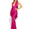 Portia And Scarlett PS6110 - Plunging Neck Sheath Formal Dress 1 Portia And Scarlett PS6110 - Plunging Neck Sheath Formal Dress