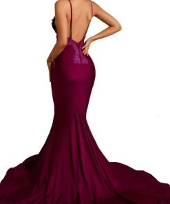 Portia And Scarlett - PS6303 Lace Appliqued Sleeveless Evening Gown