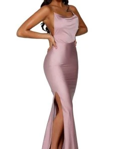Portia And Scarlett - PS6319 Scoop Metallic Strap Prom Gown