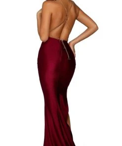 Portia And Scarlett - PS6319 Scoop Metallic Strap Prom Gown
