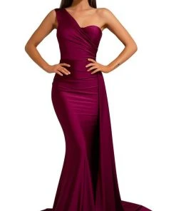 Portia And Scarlett - PS6321 One Shoulder Fitted Evening Gown