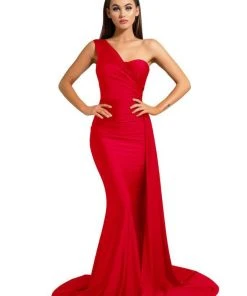 Portia And Scarlett - PS6321 One Shoulder Fitted Evening Gown