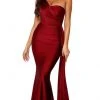 Portia And Scarlett - PS6321 Ruched Asymmetric Evening Dress 2 Portia And Scarlett - PS6321 Ruched Asymmetric Evening Dress