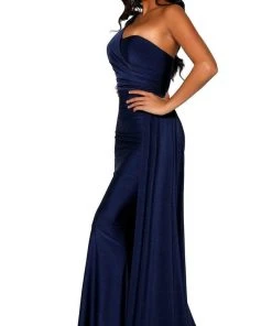 Portia And Scarlett - PS6321 Ruched Asymmetric Evening Dress