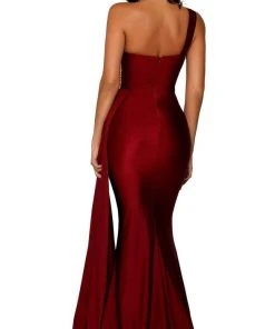 Portia And Scarlett - PS6321 Ruched Asymmetric Evening Dress