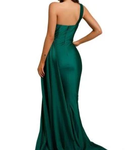 Portia And Scarlett - PS6321 Ruched Asymmetric Evening Dress