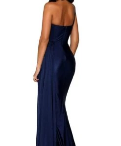 Portia And Scarlett - PS6321 Ruched Asymmetric Evening Dress