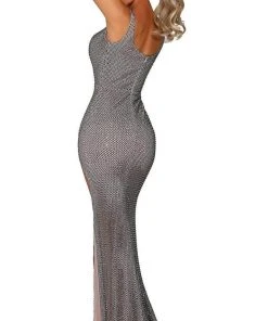 Portia And Scarlett - PS6327 Square Neck Beaded Prom Gown