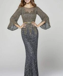 Primavera Couture - 3378 Embellished Bateau Sheath Dress