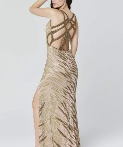 Primavera Couture - 3417 Strappy Back Column Dress