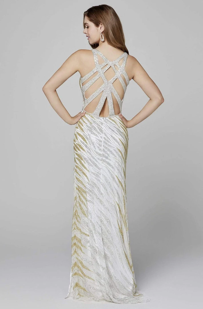 Primavera Couture - 3417 Strappy Back Column Dress 7 Primavera Couture - 3417 Strappy Back Column Dress