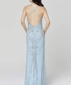 Primavera Couture - 3428 Beaded V-Neck Sheath Dress